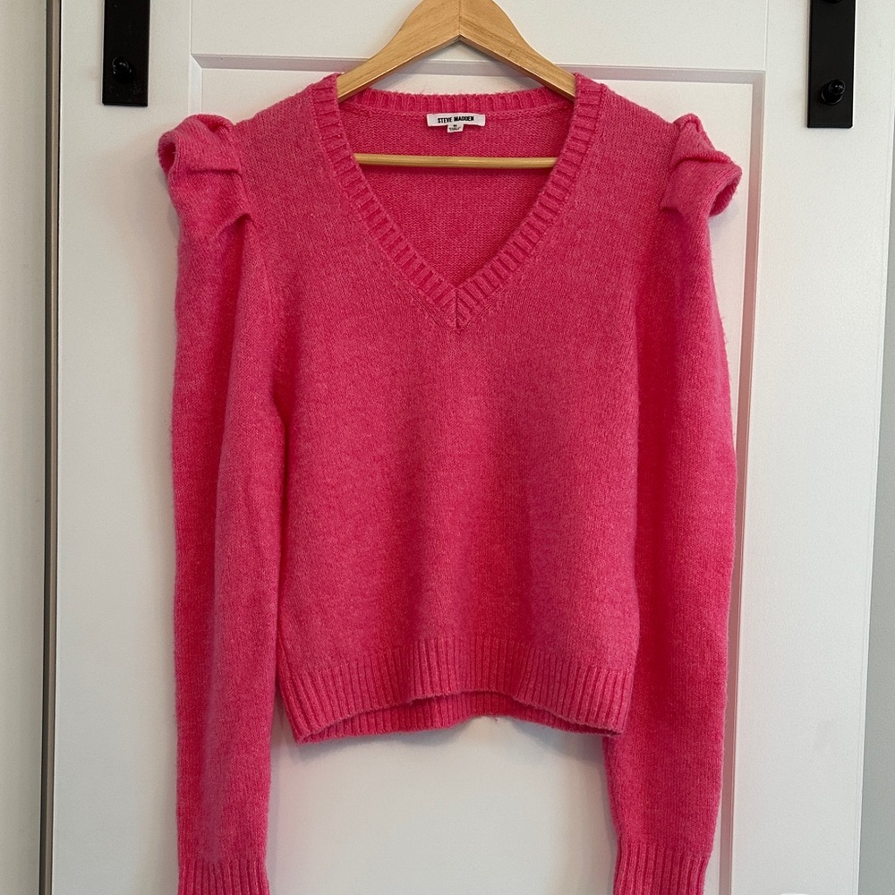 Pink V-Neck Sweater